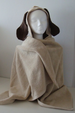 Hooded towel dog