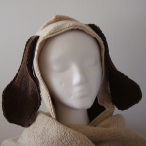 hooded towel dog